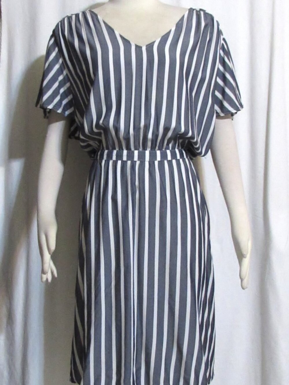 NEW Womens Ladies Plus OLD NAVY Indigo Blue & White Stripe Dress XXL Orig $49